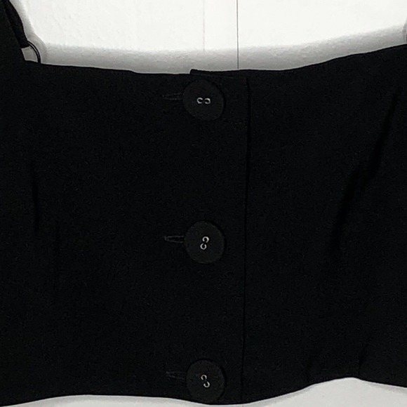 NWT h:ours Womens Issey Crop Top‎ Adjustable Straps Button Front Size XXS Black - Picture 6 of 9
